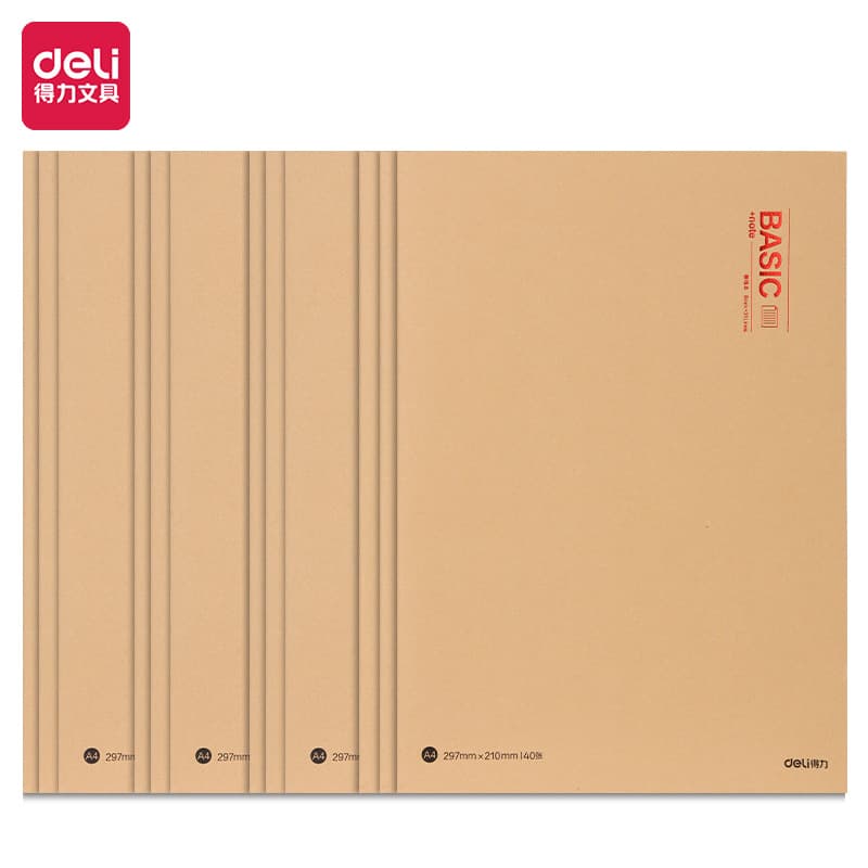 Deli FA440 suture book A4 wireless binding book 40 pages soft surface copy office notepad student notebook
