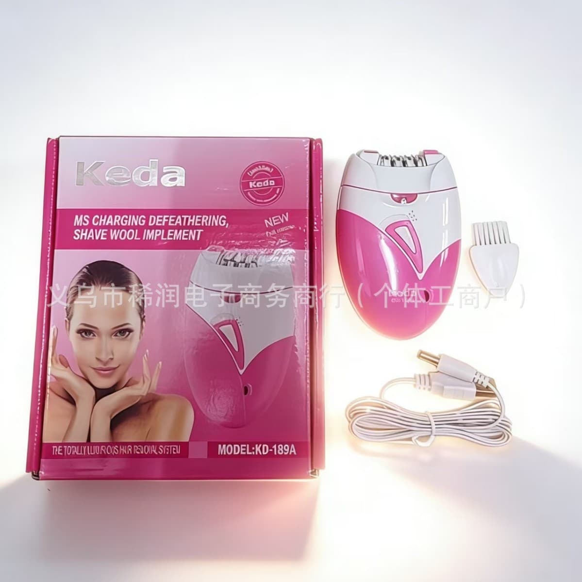 Export Special Keda-189A Hair Remover for Men and Women, USB Rechargeable Epilator for Full Body Hair Removal