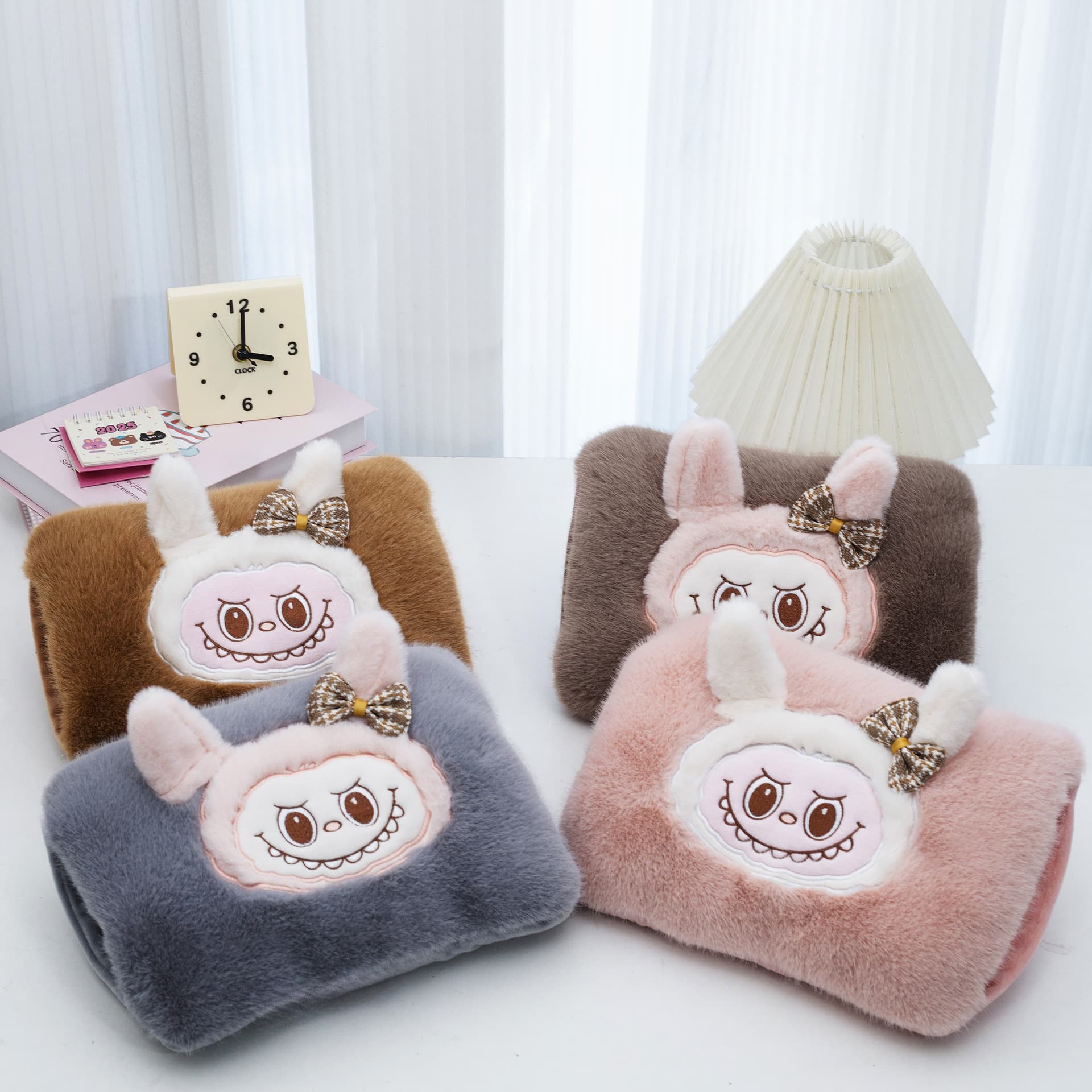 National Standard Charging Hot Water Bag Explosion-proof Auto Power-off Warm Water Bag Plush Cartoon Double Hand Pocket Heat Pack Factory Wholesale