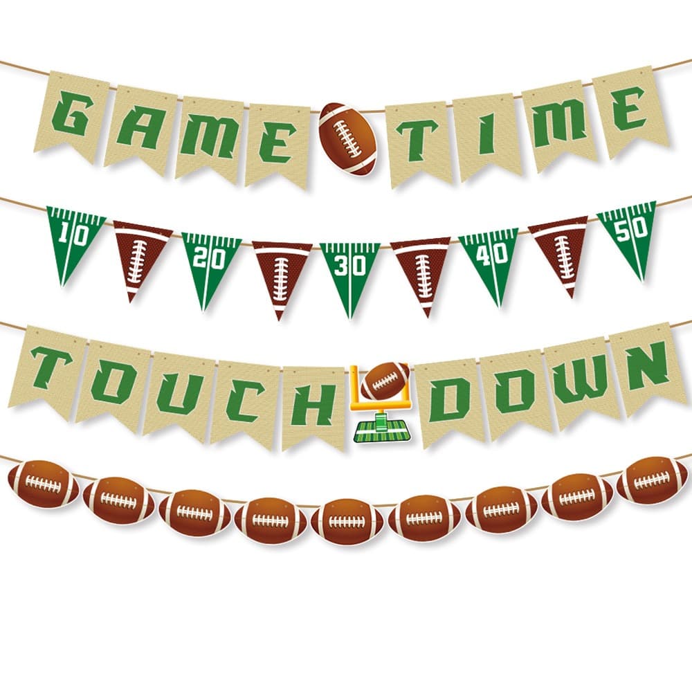Amazon American Football Football Birthday Arrangement Decoration Banner Super Bowl Party Decoration Mabra Flag
