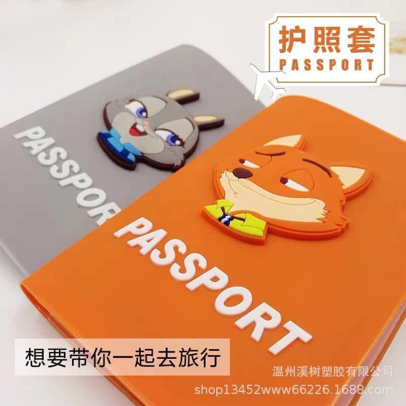 Custom PVC Soft Vinyl Passport Cover Silicone Cover Luggage Tag Ticket Holder Protective Universal 3D Passport Case