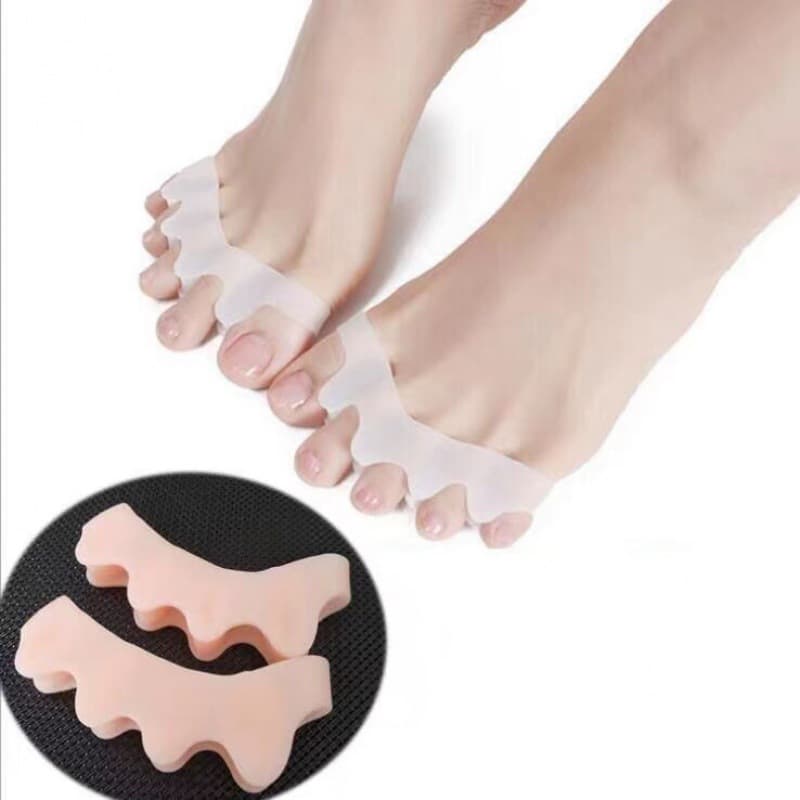 Toe Separator Silicone Five-Toe Overlapping Toe Spreader, Bunion Corrector, Toe Spacers for Men and Women
