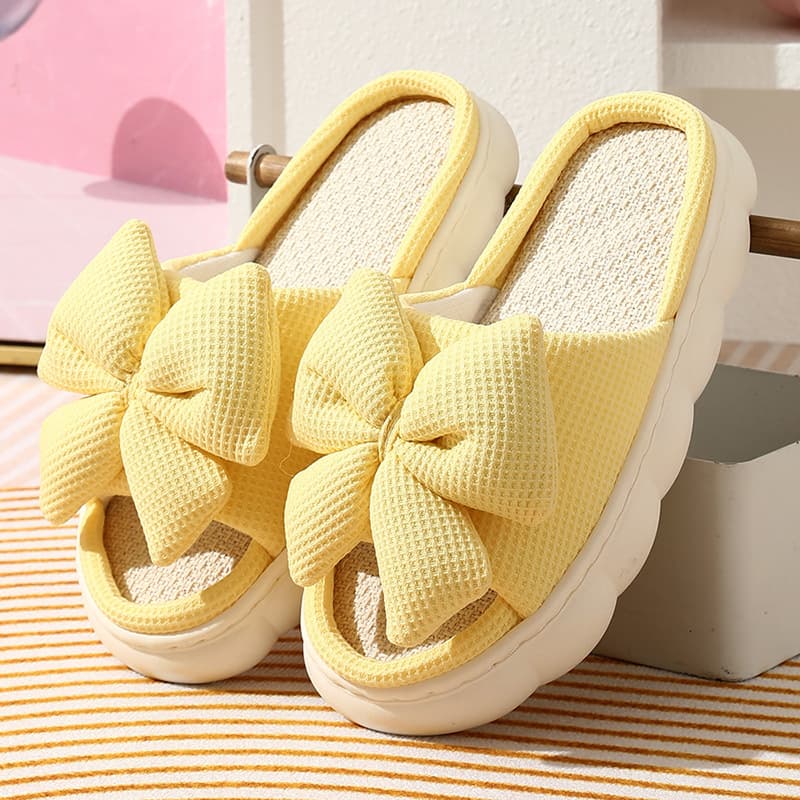Breathable Summer Home Use Women's Casual Indoor Thick Bottomed Hemp Slippers Anti-Slip EVA Sole Women's Slippers