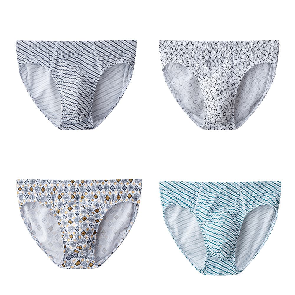 Factory Direct Men's Cotton Triangle Underwear Light Color White Breathable Briefs Plus Size
