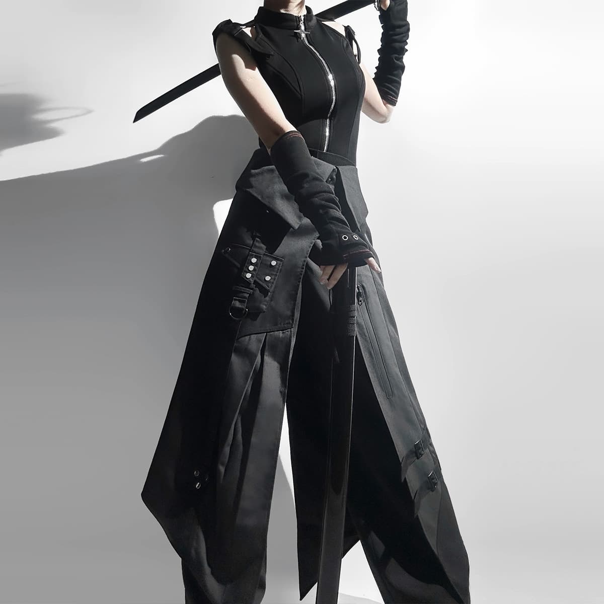 Bear Doujiang Original Design Night Blade Lolita Women's Lolita Top, Apron, Pants Daily Set 7210