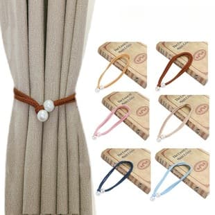 Wholesale Curtain Tie Backs Low Price Curtain Tie Straps Creative Pearl Tie Ropes Simple Decorative Curtain Holdbacks