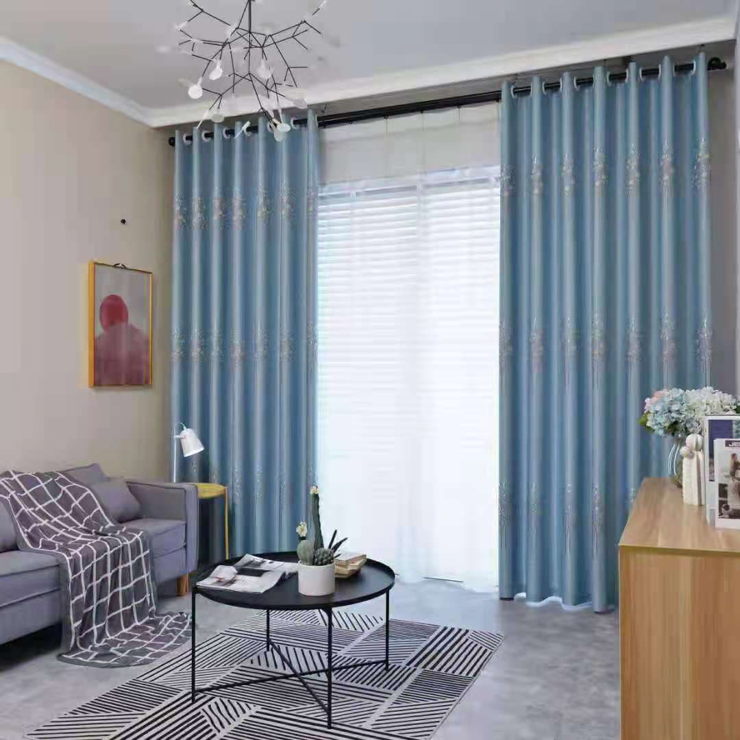 Factory Direct 2021 New Tree Flower Curtains for Bedroom Living Room Balcony Modern Blackout Curtains Wholesale