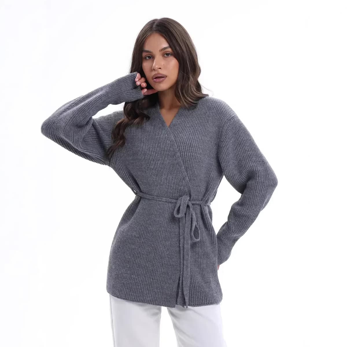 Knot-tie Knit Cardigan for Women