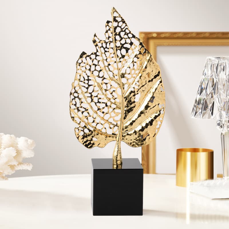 Leaf Ornament Sample Room Wine Cabinet TV Cabinet Sideboard Modern Light Luxury Auspicious Home Decor Housewarming Gift