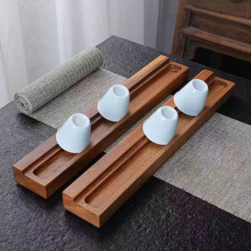 Walnut Tea Cup Stand, Solid Wood Tea Ceremony Accessories, Home Kung Fu Tea Set Drying and Storage Rack