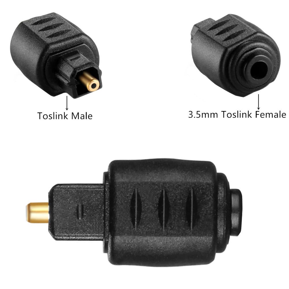 Optical Adapter Toslink Optical Converter Adapter Mini 3.5mm to Toslink Male
