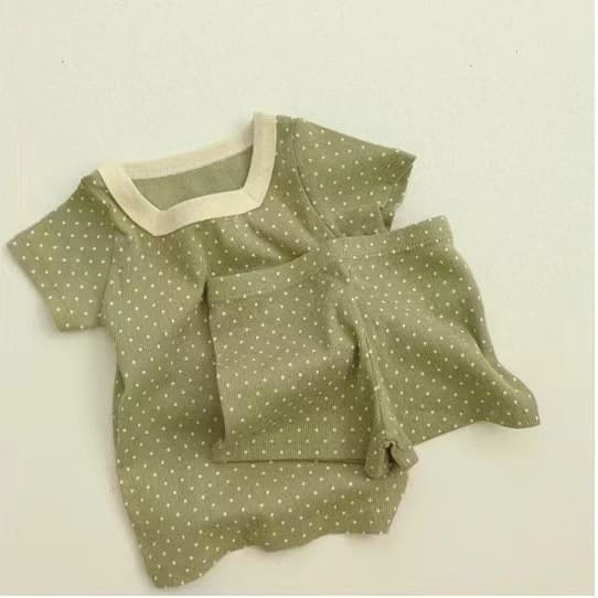 Summer baby square collar casual thin tops, shorts, home clothes set for boys and girls, baby comfortable pajamas two-piece set