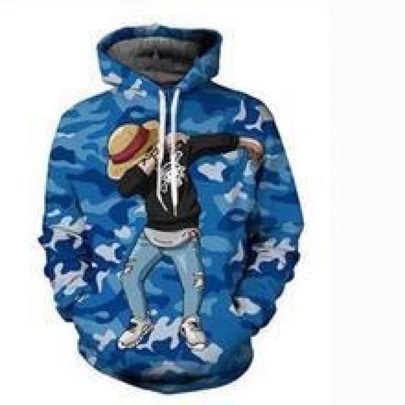 Cross-border New Style One Piece Anime 3D Print Zipper Cardigan Hooded Hoodie Jacket, Luffy, Ace Royal