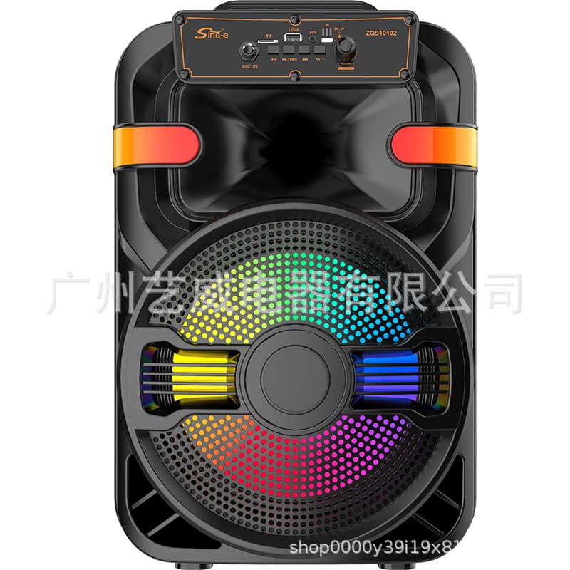 Zqs10102 Foreign Trade 10-Inch Portable Bluetooth Charging Speaker Outdoor Mobile Square Dance Portable Box Speaker