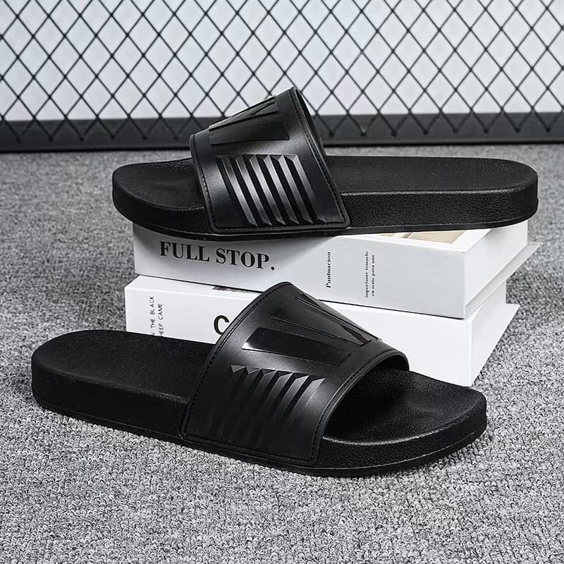 2025 New Men's Slippers Home Wear Anti-Slip Fashionable Thick Bottom Outdoor Wearable Beach Slippers Cross-Border Slides