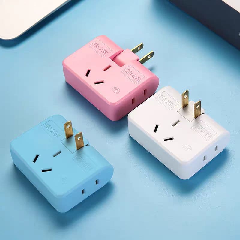180° ultra-thin space-saving rotatable plug converter socket one to three socket drop shipping