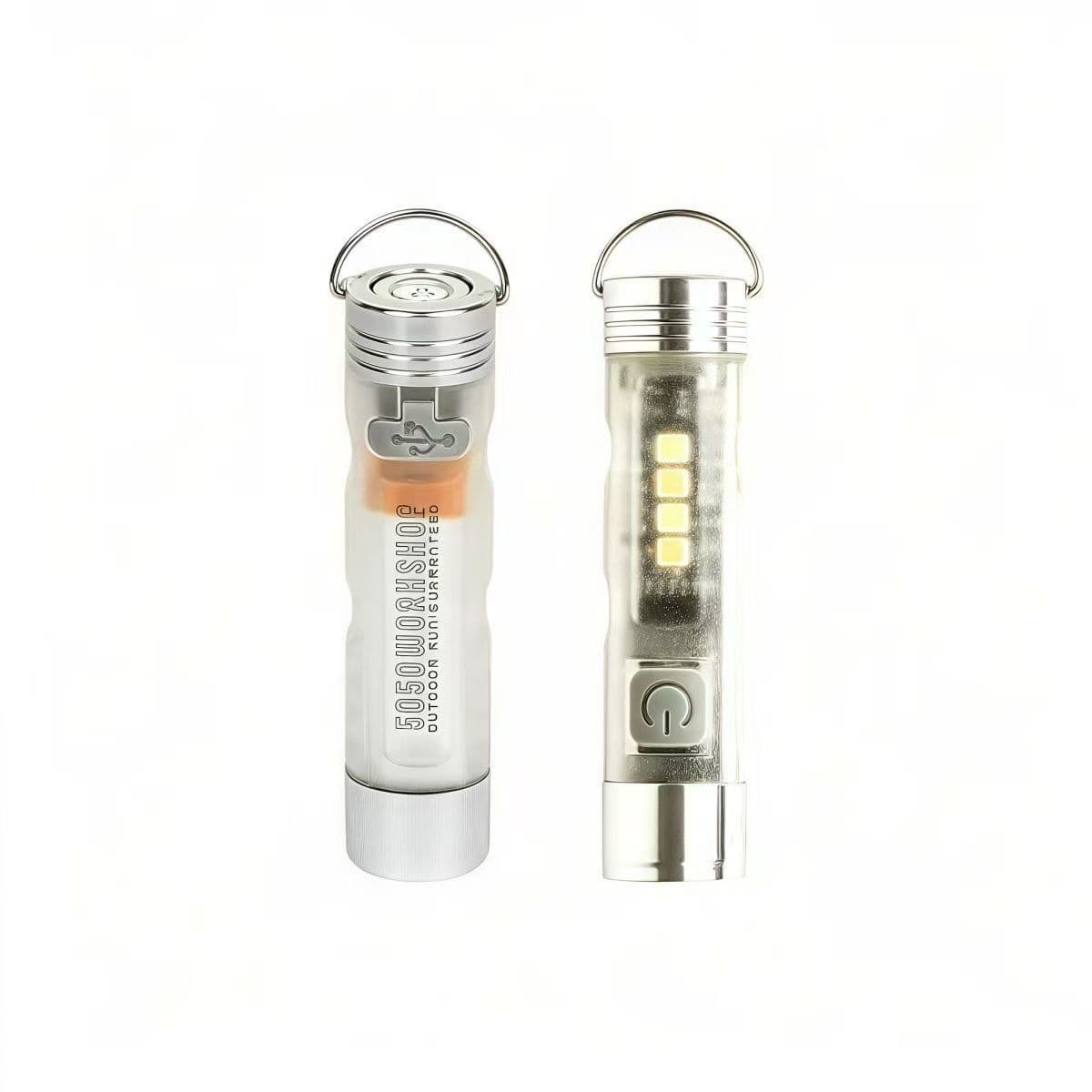 Cross-border multifunctional keychain light mini bright flashlight magnet 5050 portable light portable LED key light