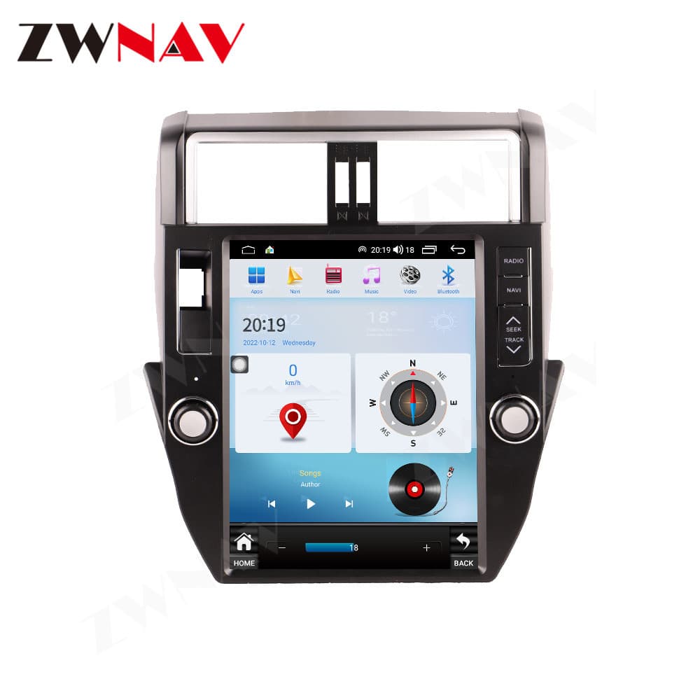 Suitable for 2010-2013 Toyota Prado Domineering 12.1-inch vertical screen Android smart navigator large screen
