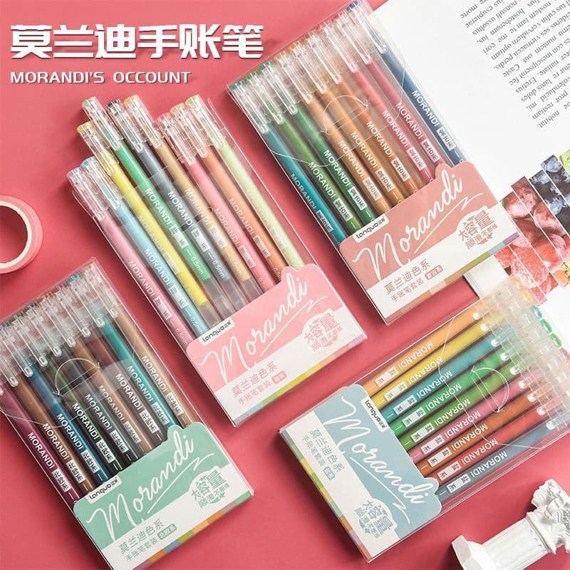 Special Pen for Student Girls' Handbook Morandi Color Neutral Large Capacity 36 Color Note Pen Highlight Pen