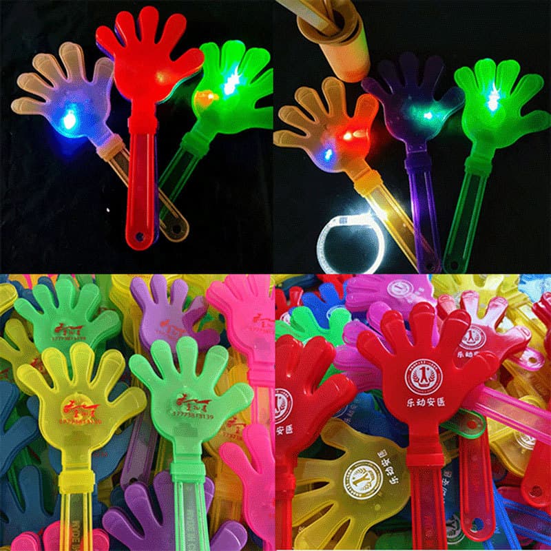 Light-up clappers, mini fluorescent hand clappers, cheering props for concerts and bars, and New Year's atmosphere toys.