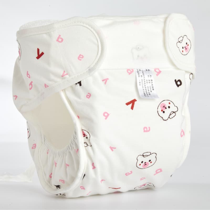 Diaper Pants, Baby Waterproof Pants, Pure Cotton Diapers, Washable, with Fixed Straps, Baby Training Pants, Diaper Cover, Urine Barrier