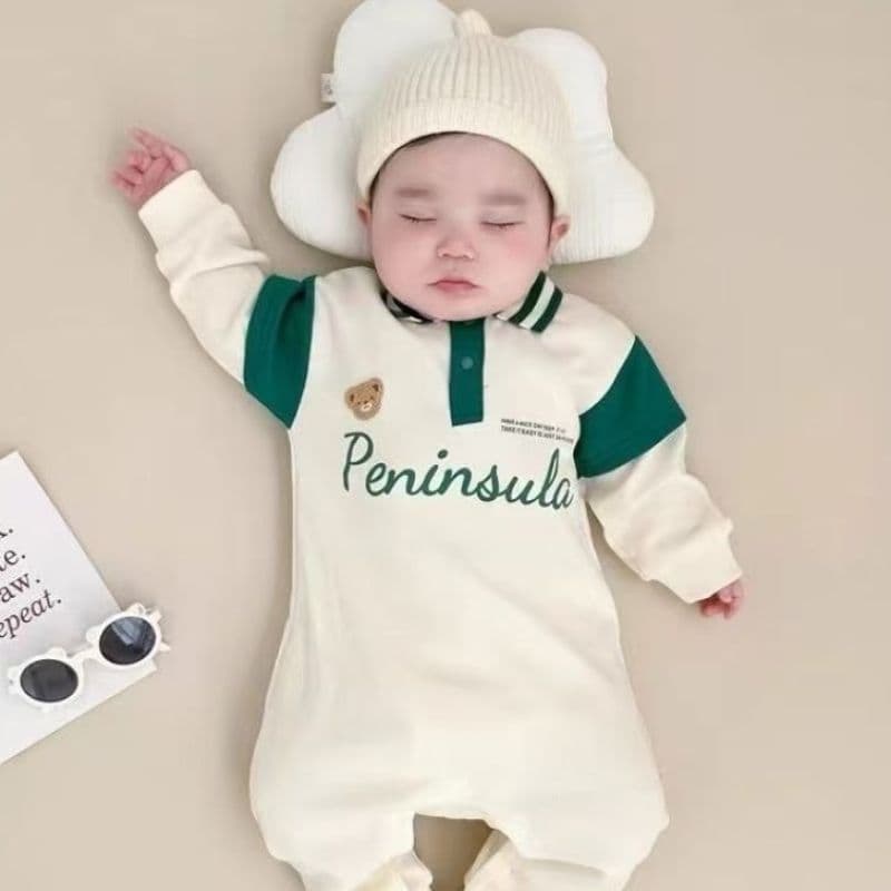 Baby Spring and Autumn Romper for Boys and Girls Cartoon Crawling Suit Fashionable Korean Style One-Piece Newborn 100-Day and First Birthday Outfit