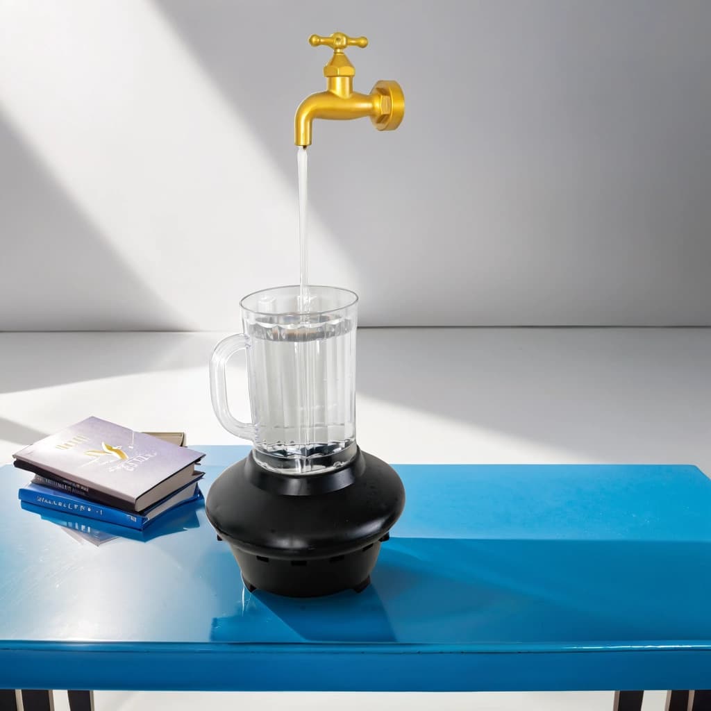 Creative Wealth-Attracting Waterfall Ornament Circulating Water Office Living Room Floating Faucet Micro-Landscape Decoration Craft