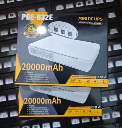 POE DCUPS uninterruptible power supply router optical modem monitoring power outage battery life 20000mah100Mbps