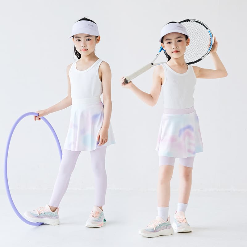 Children's 2026 Spring/Summer Amazon Skirt Pants for Running and Tennis, Quick-Dry High-Elastic Sports Skirt Pants, Cross-Border Dropshipping