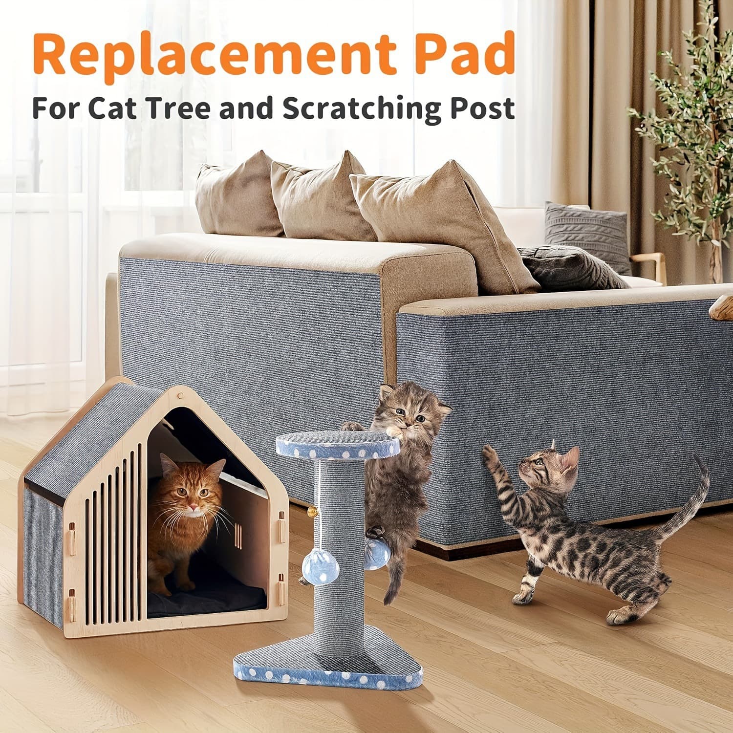 Wholesale cat scratching mats, easy to cut and paste, scratch-resistant, lint-free, multi-functional wall stickers, cat toys, cat climbing and scratching boards