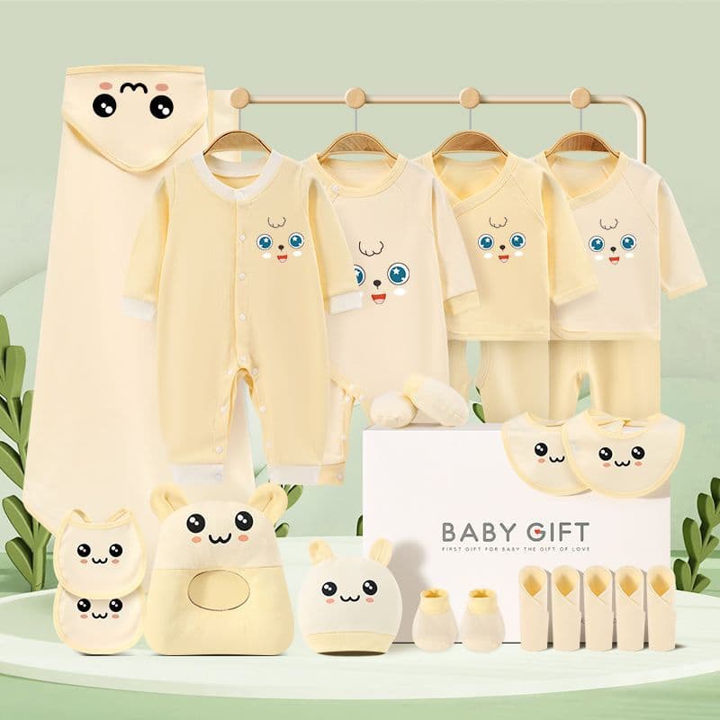 Baby Cotton Outfit Set Newborn Gift Box Complete Essentials for Infants and Toddlers Full Moon Gift