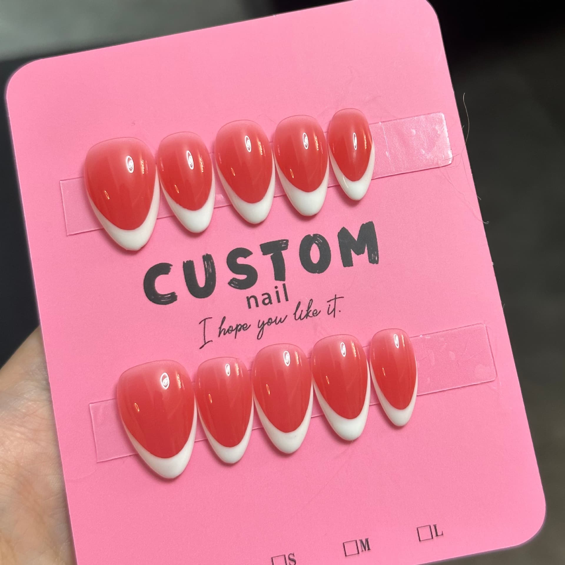 Overseas Hot Selling European and American Cross-Border Fashion Simple 3D French Short Almond Handmade Press-On Nails