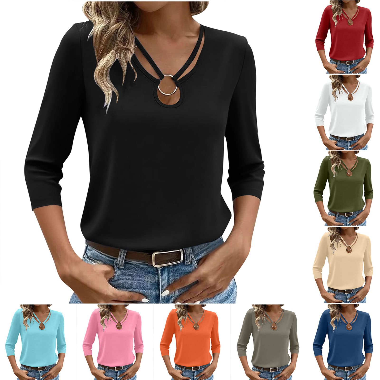 2025 Summer New Cross-Border Amazon Women's Clothing Metal Buckle Cross Sexy Camisole Top