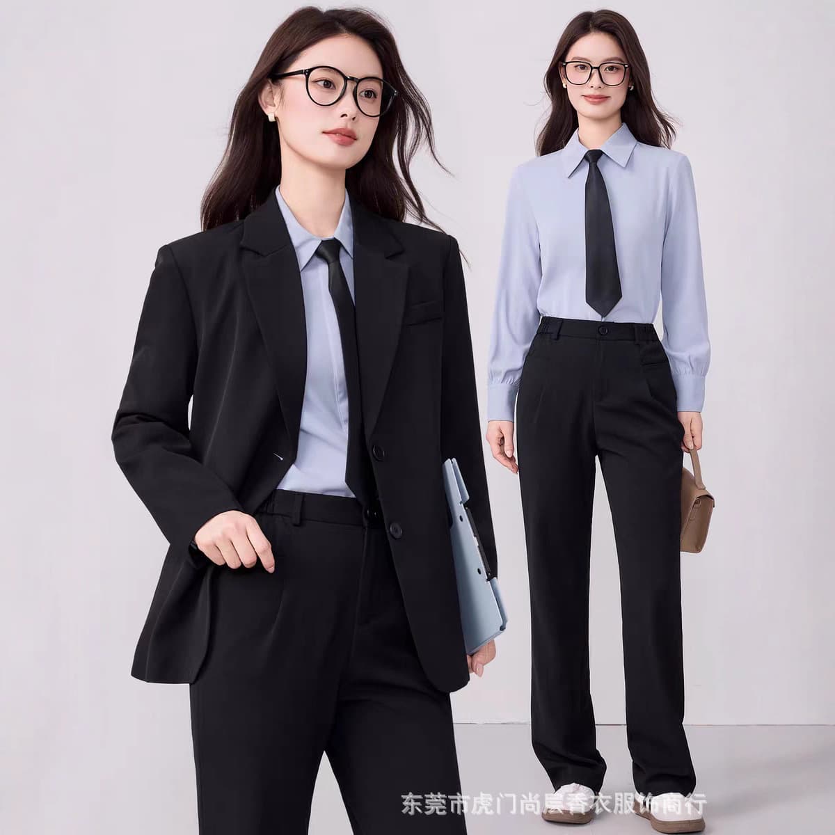 Women's Suit Set Professional Business Suit for College Students Interview Spring Autumn Slim Fit Minimalist Office Lady Suit Set