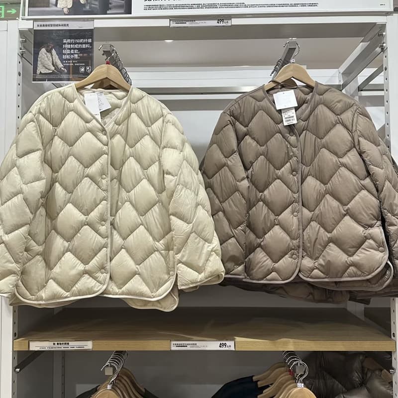 Lightweight Down Casual Jacket Coat Outerwear Women's 23 Autumn/Winter New Diamond-Quilted Down Jacket 463073
