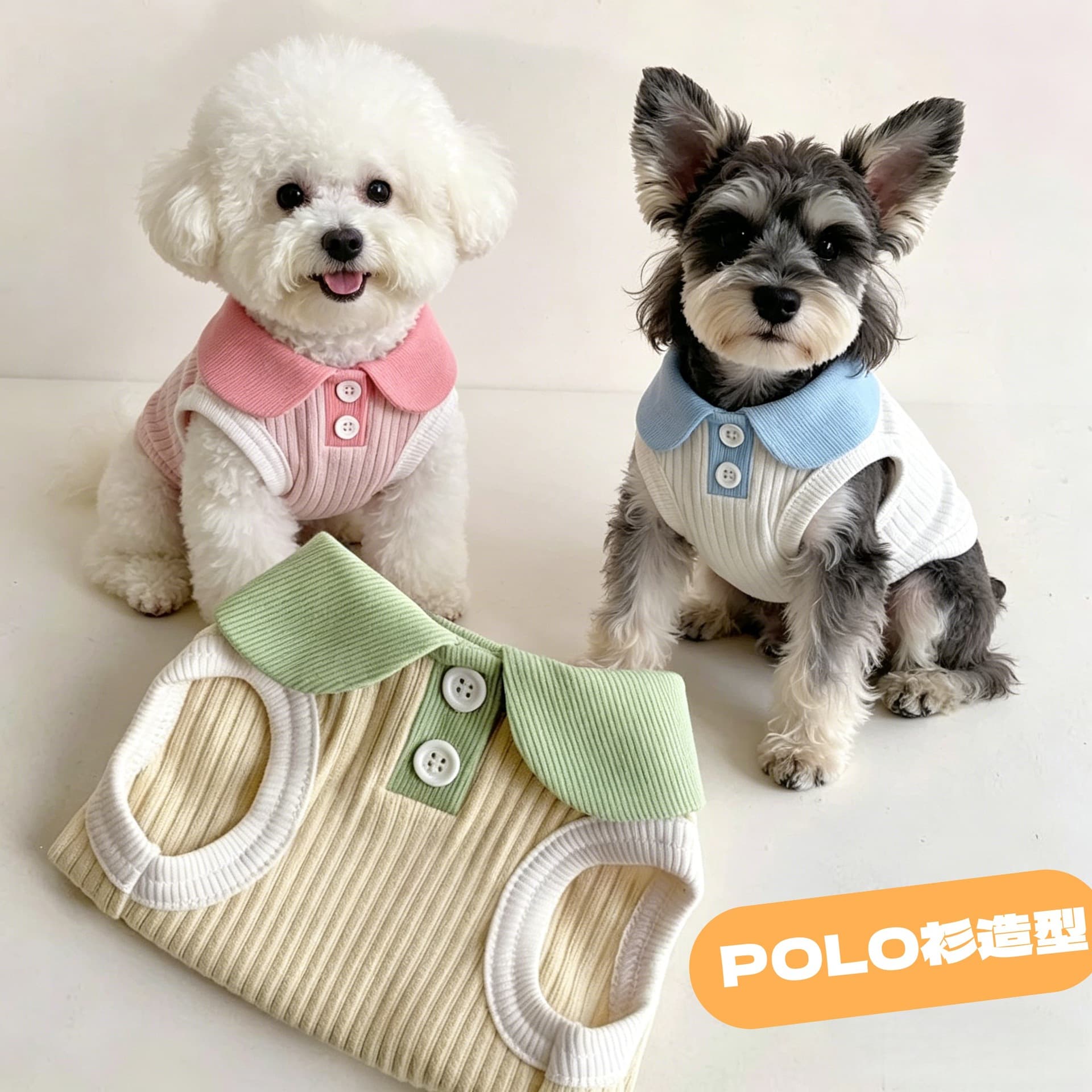 【618】Dog Polo Shirt Cat Clothing Striped Drop Shipping Bichon Teddy Small Dog Pet Summer Style Pet