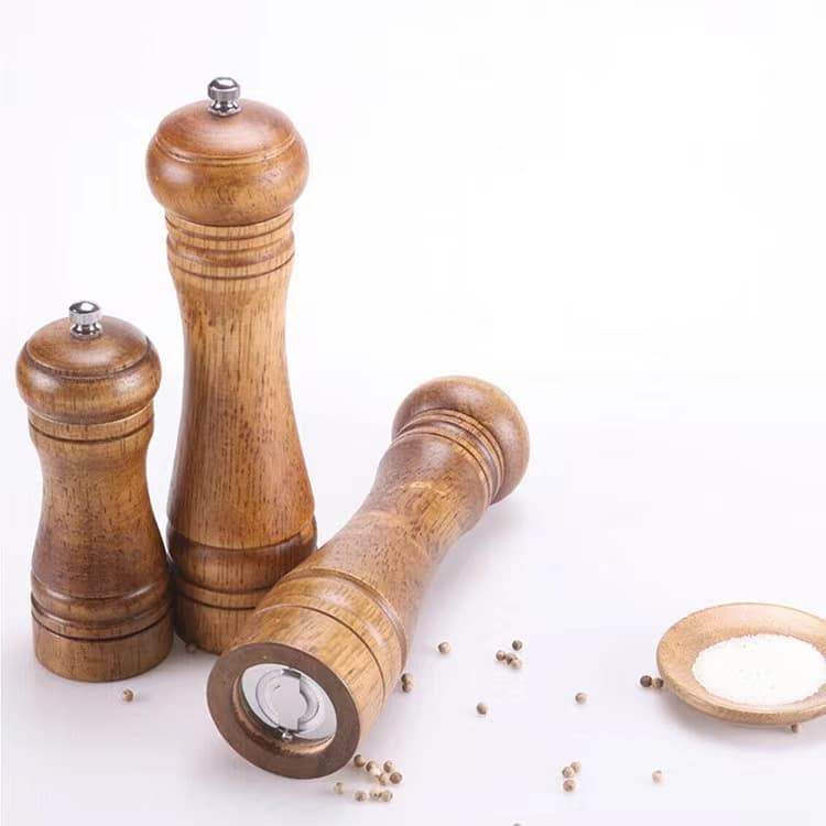 Manual Oak Pepper Grinder Seasoning Bottle Seasoning Jar Suitable for Household Vintage Spice Grinding Bottle Kitchen Supplies
