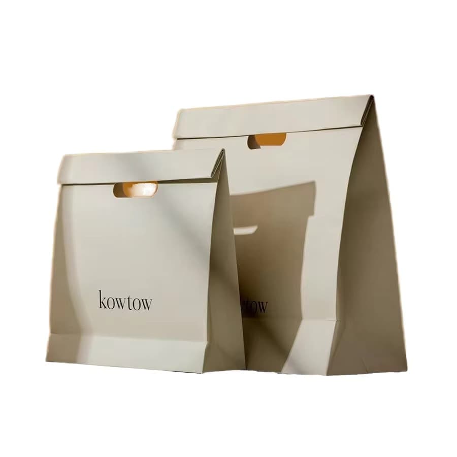 Gift bag customization handbag paper bag kraft paper bag reusable flat die cutting portable art