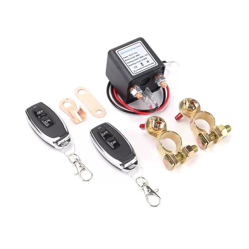 Hot-Selling 12V 200A Anti-Theft Car Security Remote Battery Disconnect Switch with Two Wireless Remote Controls Relay