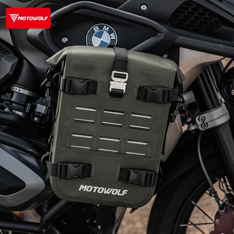 Motorcycle Outdoor Riding Large Capacity Crash Bar Bag Waterproof Side Bag Crossbody Hanging Bag Wear-Resistant Touring Crash Bar Bag