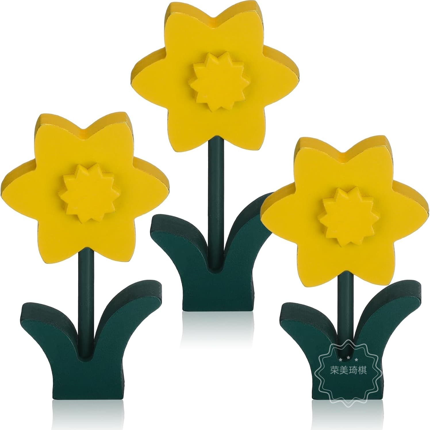 Cross-border hot selling spring home decoration daffodil decoration thank you teacher gift wooden daffodil table centerpiece