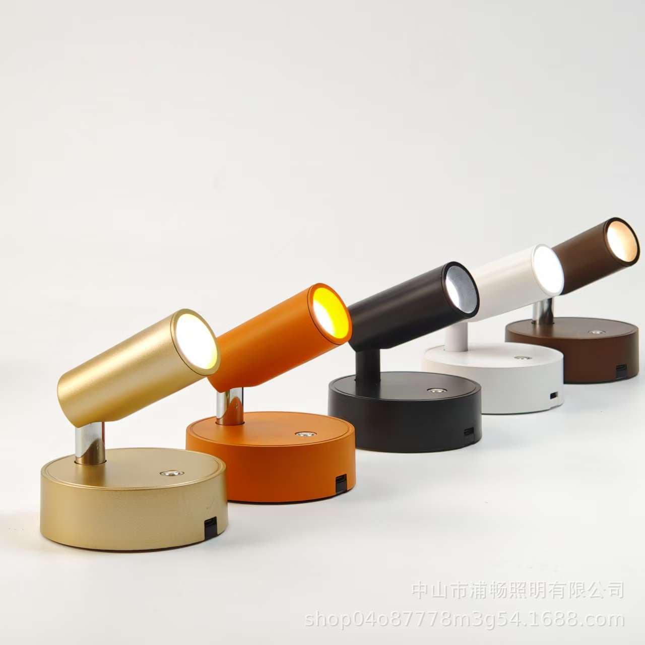 Factory Direct Cross-Border Bestseller Simple USB Wall Light with Adjustable Magnetic Spotlight in 3 Colors