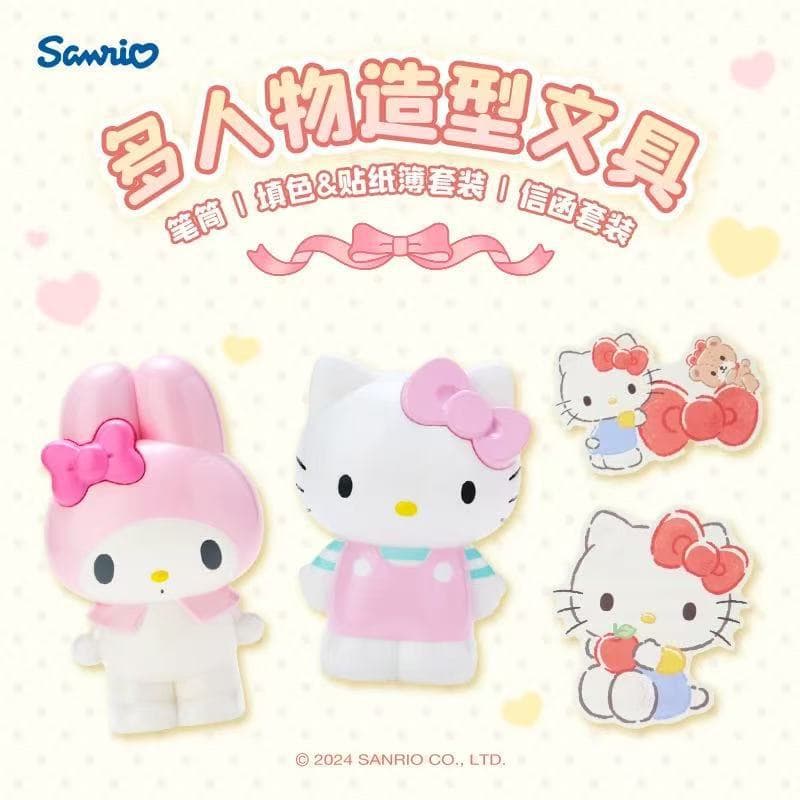 Sanrio Hello Kitty pen holder, stationery, My Melody makeup brush holder, desktop organizer, decorative item, gift.