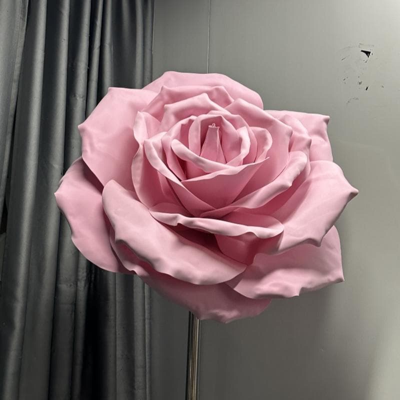 EVA Giant Rose Pink Waterproof Mall Shop Decoration Artificial Flower Valentine's Day Giant Decoration