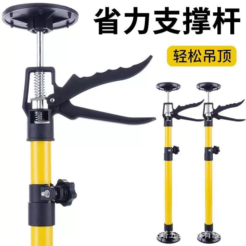 Wall cabinet installation support tool, extendable and adjustable lifting bracket, auxiliary tool for fixing woodworking plasterboard ceilings.