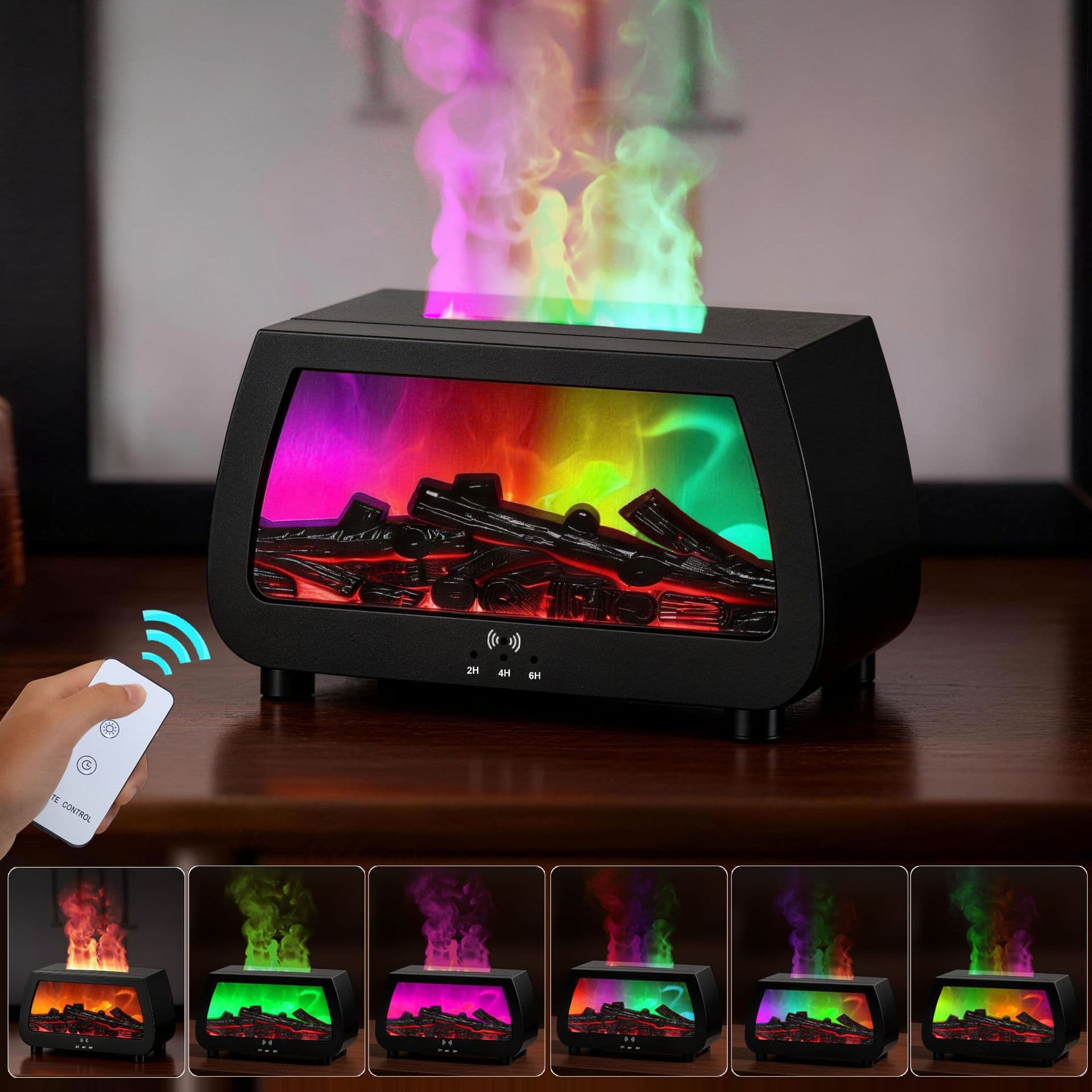 Cross-border new product fireplace humidifier flame aromatherapy machine automatic fragrance small essential oil aromatherapy machine aromatherapy humidifier