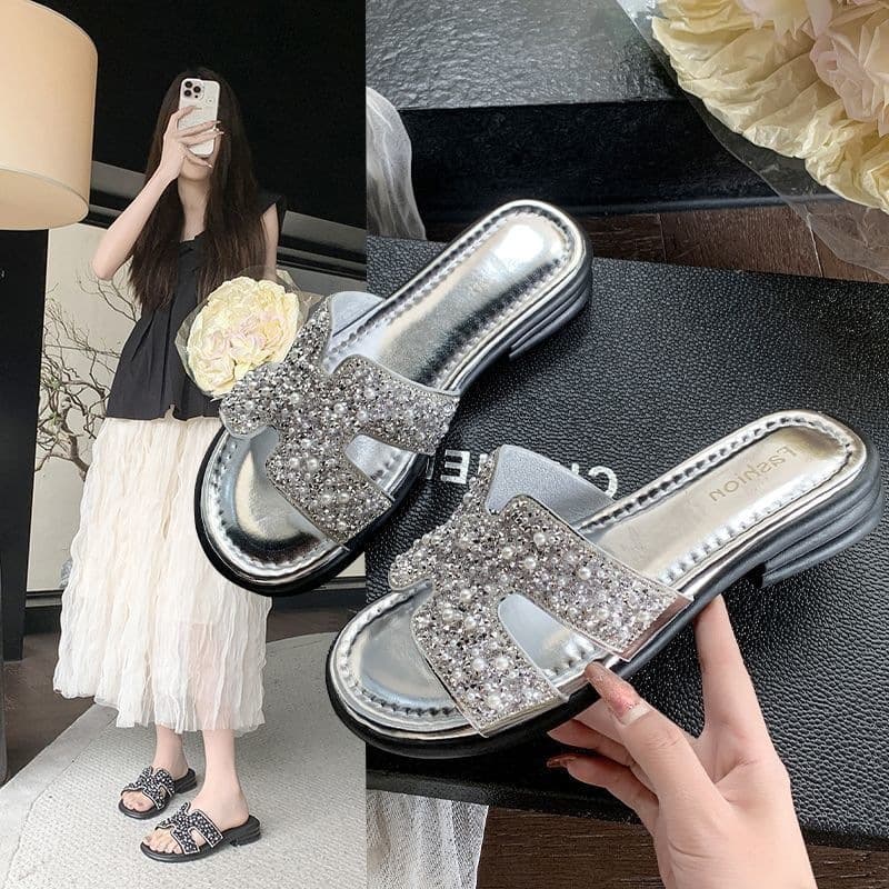 Thick-Soled Stunning Sandals for Women 2026 New Spring Summer Style, Flat Beach Sandals for Dresses