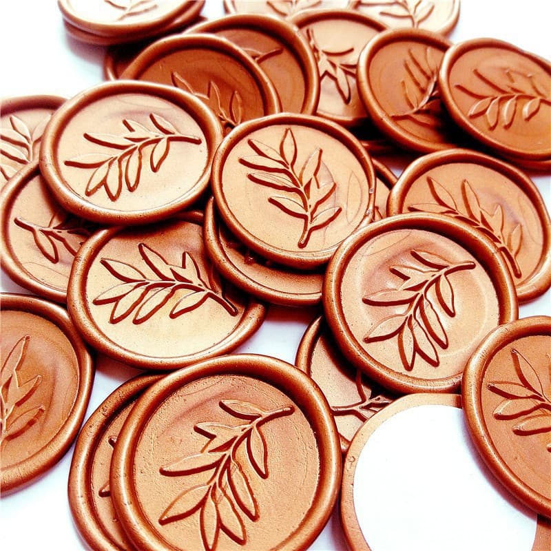Plant Leaf Wax Seal Stickers in Stock, Wax Seal Stickers, Wax Labels, Wedding Wax Sheets, Envelope Sealing Stickers