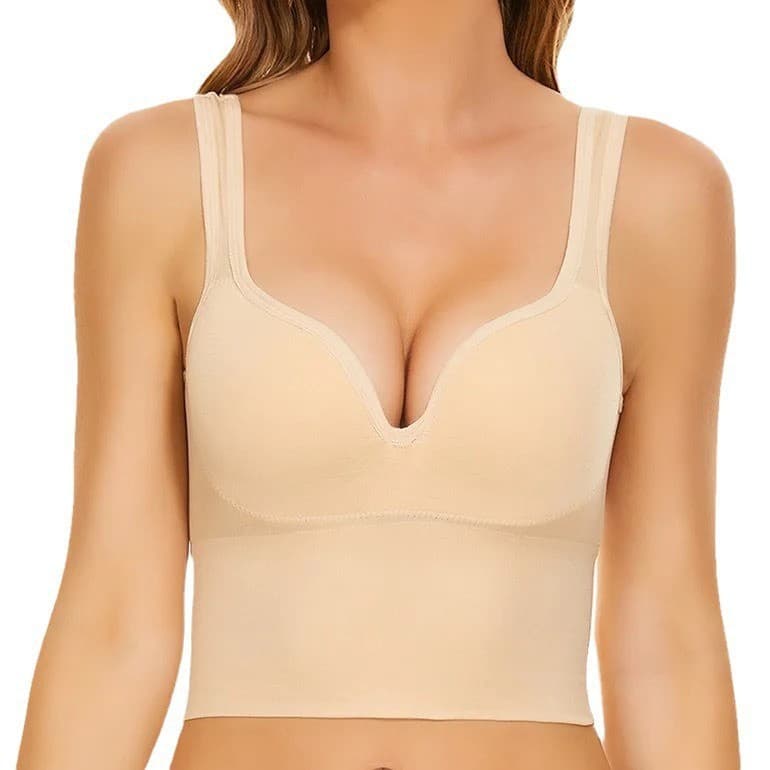 3D sports shockproof anti-run cup vest mid-length underwear fixed cup underwear sports bra sports bra for women