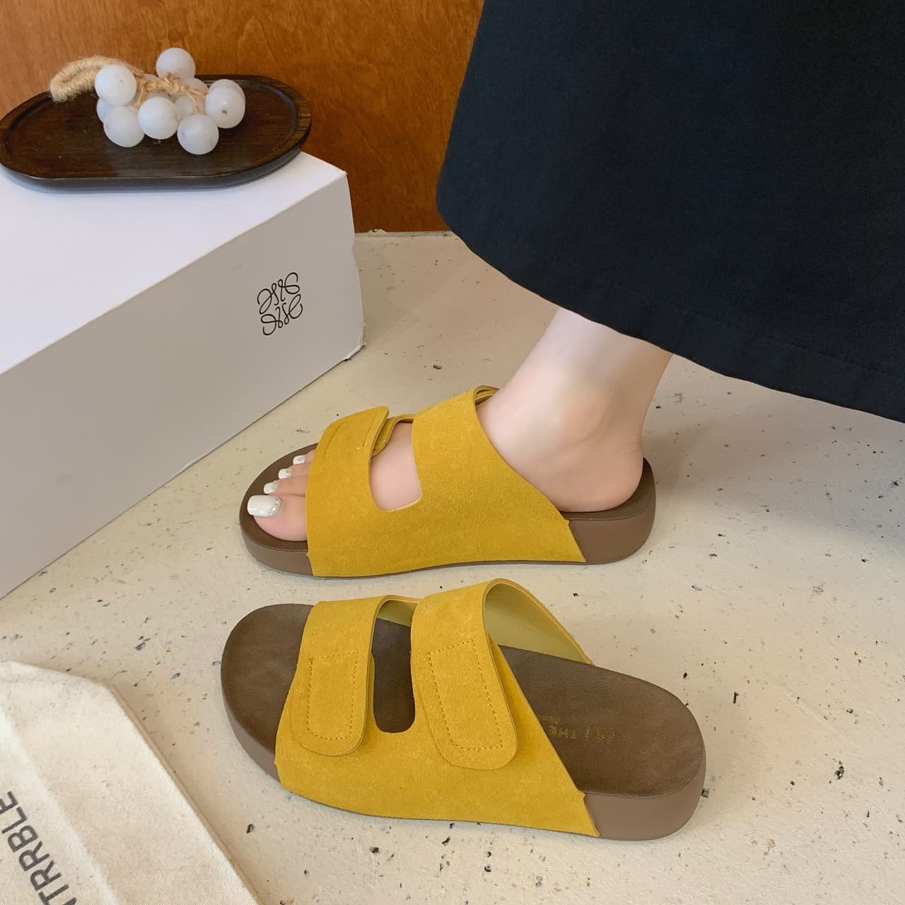 Birkenstock Sandals Women Summer Outdoor 2026 New Style Beach Flip Flops Lazy Thick Sole Outdoor Shoes